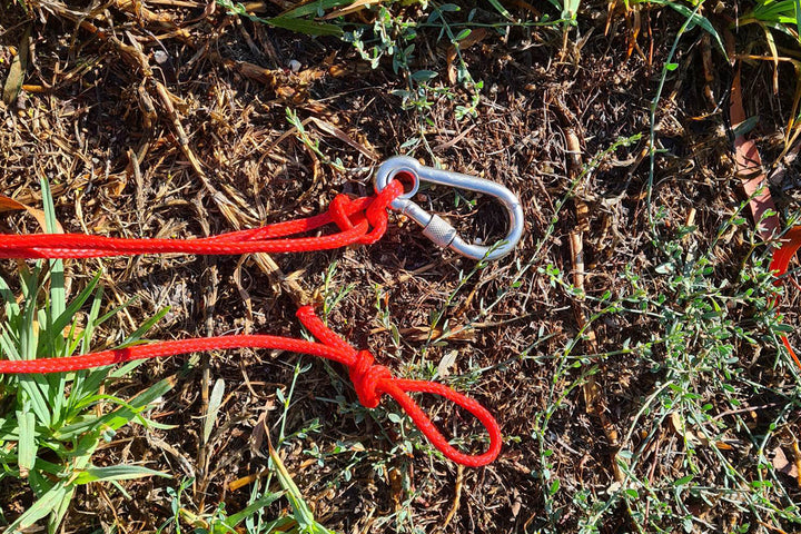Carabiner Clip - Heavy Duty, with red rope