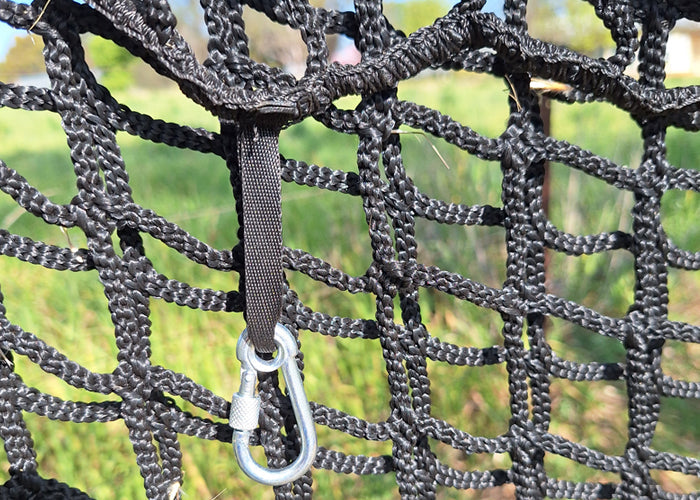 Hangint Rope Net Hay-Stay Hanging Knotless Hay Net – Gutzbusta USA